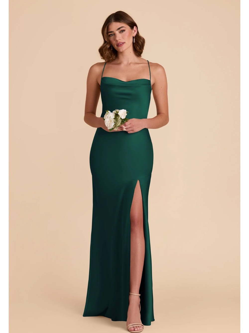Birdy Grey Olivia Dress Matte Satin Emerald